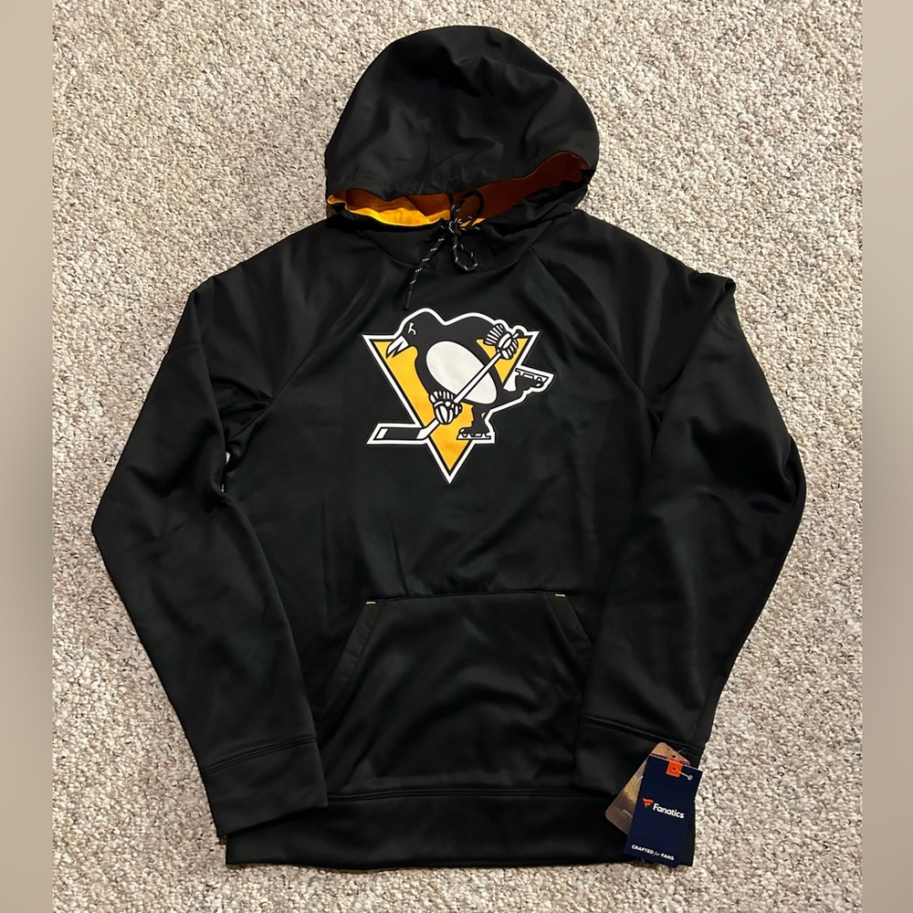 New Pittsburgh Penguins Black Fanatics Hoodie - Adults Size M NWT